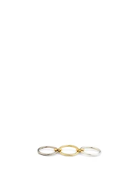 Fauna Sterling Silver And 18K Gold Stacked Ring