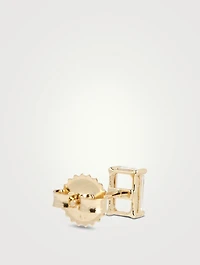 Amalfi 14K Gold White Topaz Emerald-Cut Stud Earrings
