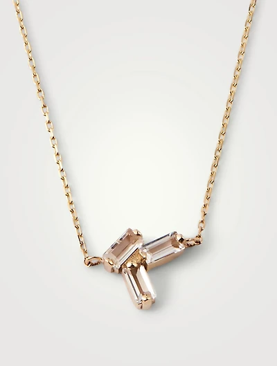 Amalfi 14K Gold Necklace With White Topaz