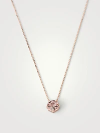 Iris 14K Rose Gold Pendant Necklace With Topaz