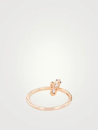 Santorini 14K Rose Gold Rose De France Ring With Diamonds