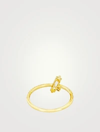 Santorini 14K Gold Green Amethyst Ring With Diamonds