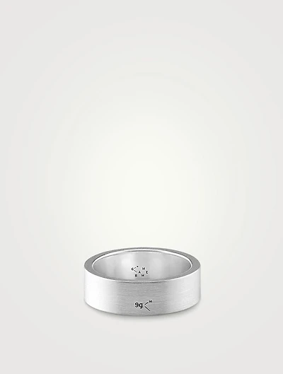 9g Brushed Sterling Silver Ribbon Ring