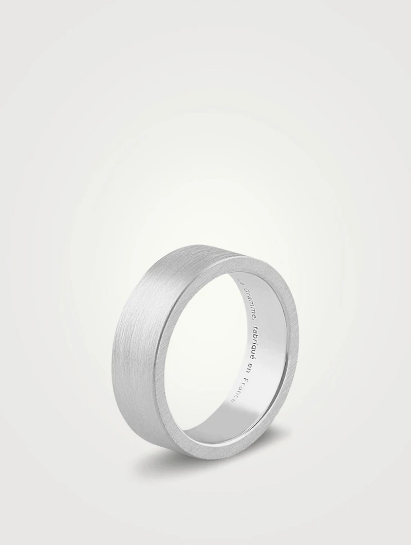 9g Brushed Sterling Silver Ribbon Ring