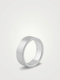 9g Brushed Sterling Silver Ribbon Ring