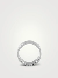 9g Brushed Sterling Silver Ribbon Ring