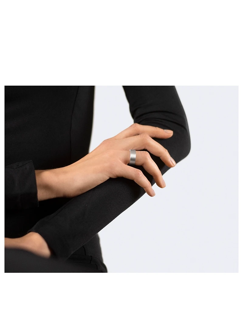 9g Brushed Sterling Silver Ribbon Ring