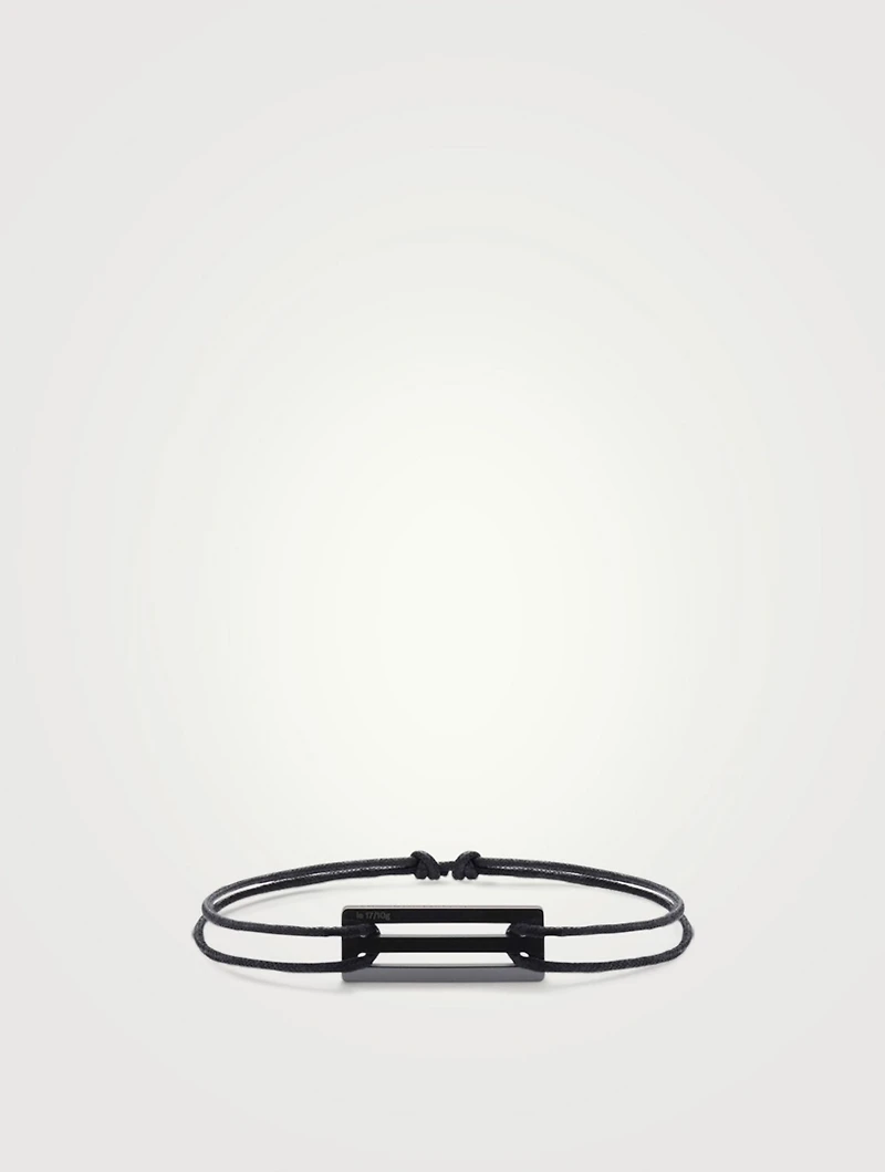 1.7g Brushed And Polished Sterling Silver Cord Bracelet