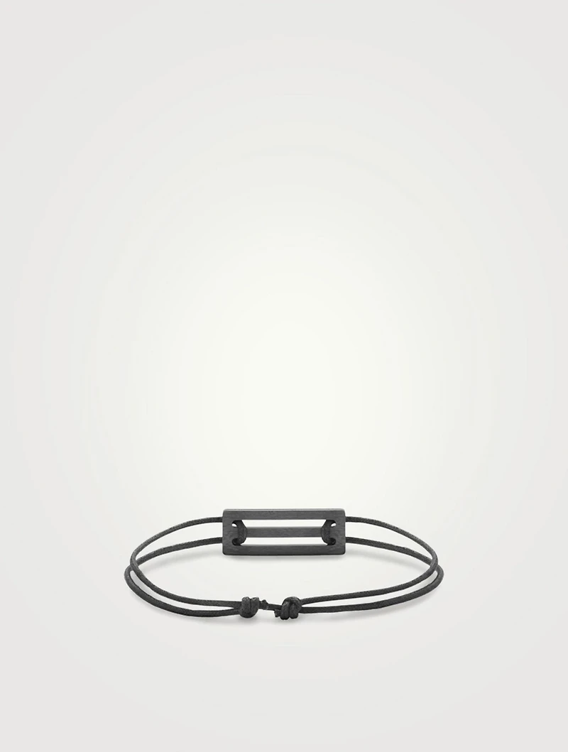 1.7g Brushed And Polished Sterling Silver Cord Bracelet