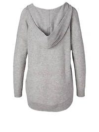 Cashmere V-Neck Hoodie