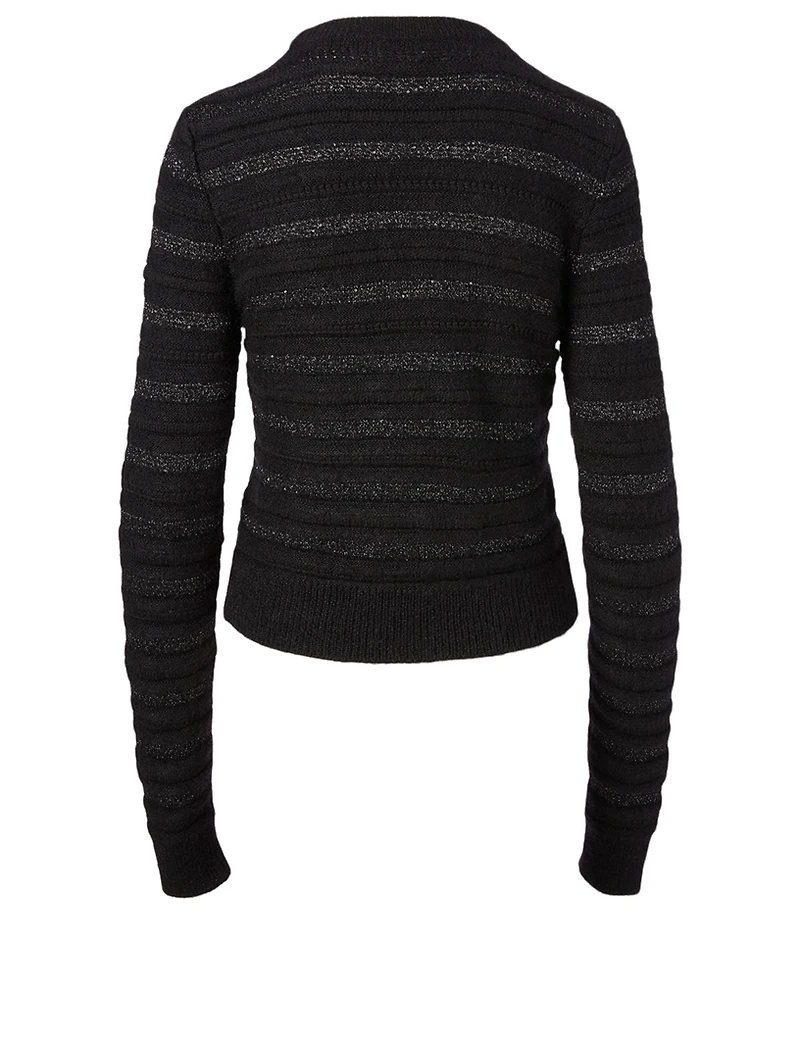 Wool And Mohair Sweater Striped Print