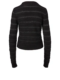 Wool And Mohair Sweater Striped Print
