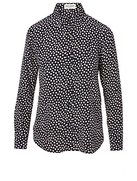 Silk Shirt Dotted Print