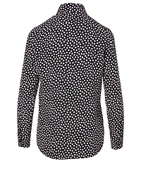 Silk Shirt Dotted Print