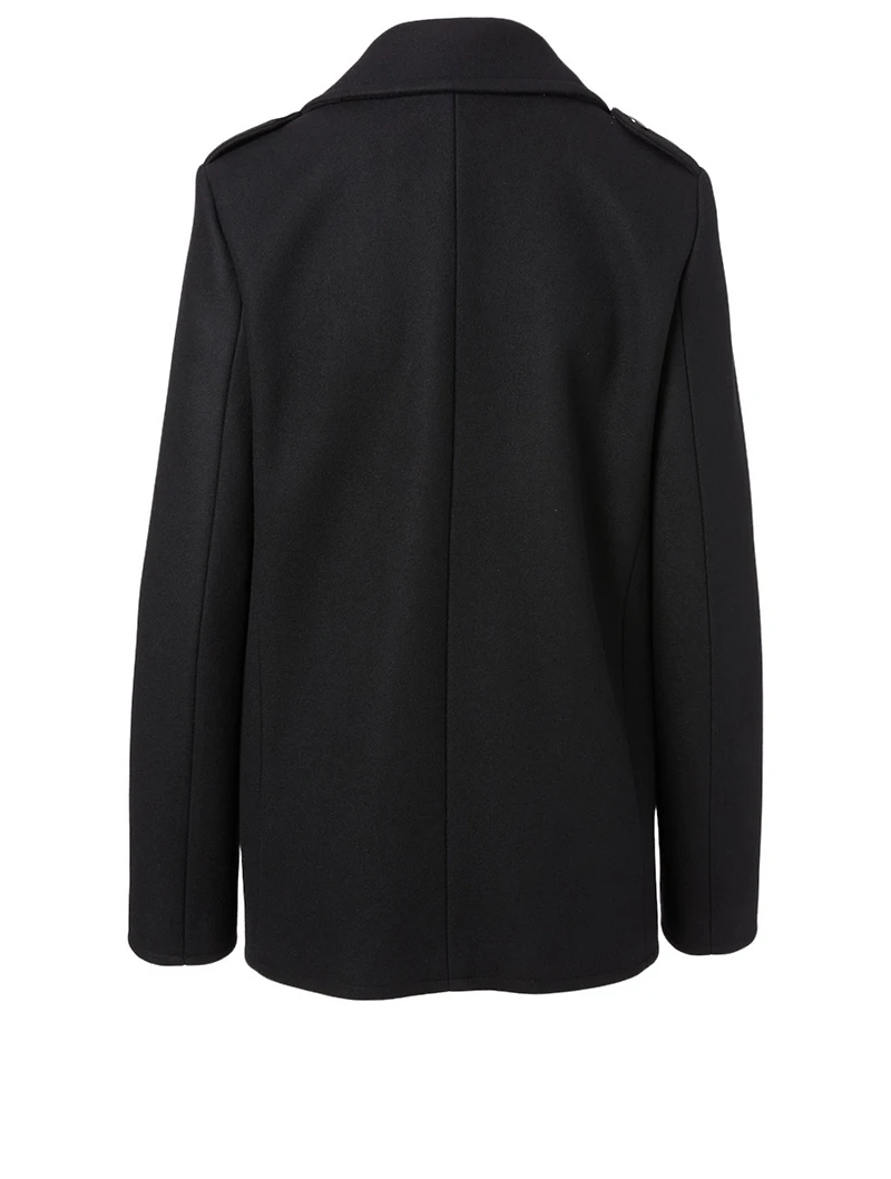 Wool Double-Breasted Peacoat