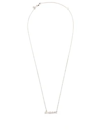 Small 14K White Gold Dream Necklace With Diamonds
