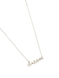 Small 14K White Gold Dream Necklace With Diamonds