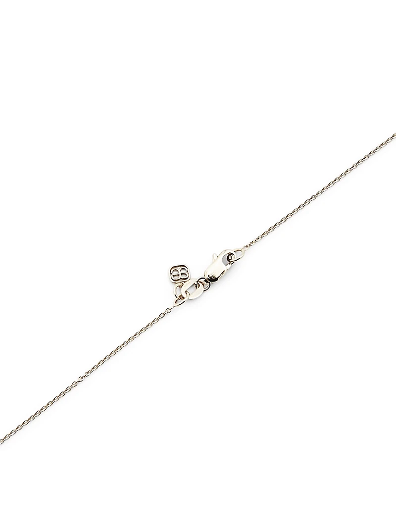 Small 14K White Gold Dream Necklace With Diamonds