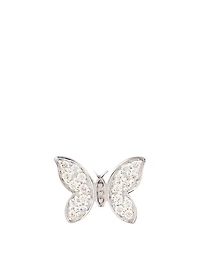 14K White Gold Butterfly Earring With Diamonds