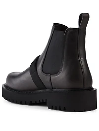Leather Beatle Boots With VLTN Buckle