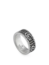 Double G Sterling Silver Ring