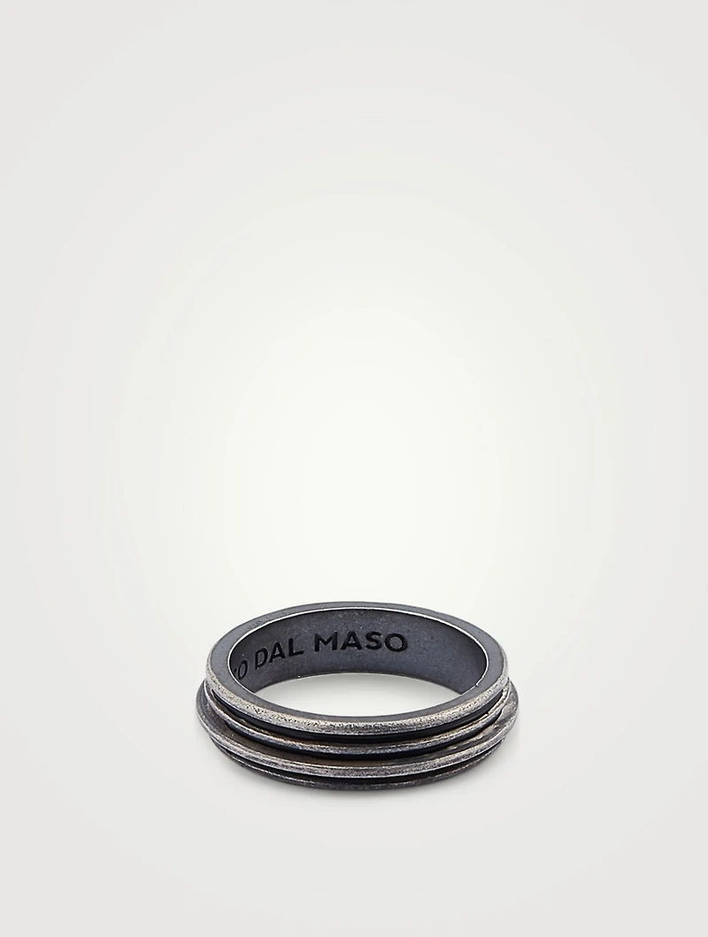Acies Single Oxidized Silver Ring