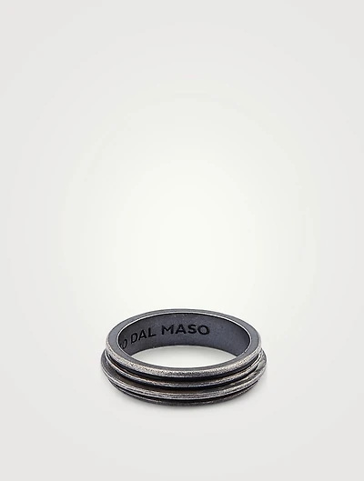 Acies Single Oxidized Silver Ring