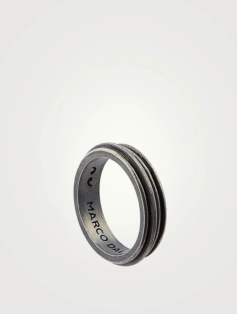 Acies Single Oxidized Silver Ring