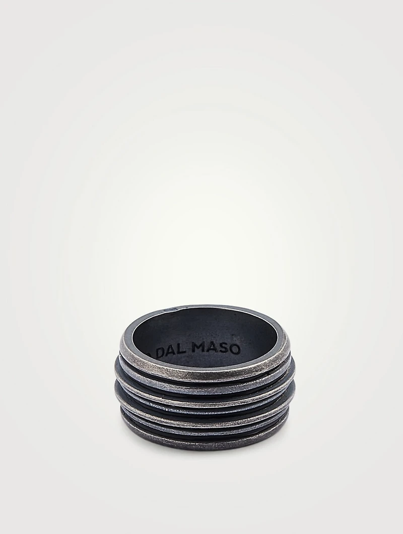 Acies Double Oxidized Silver Ring