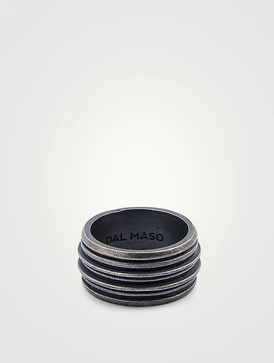 Acies Double Oxidized Silver Ring