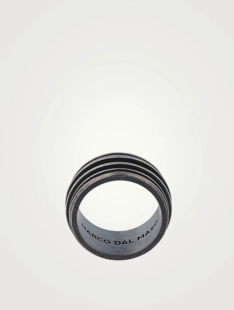 Acies Double Oxidized Silver Ring
