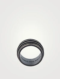 Acies Double Oxidized Silver Ring