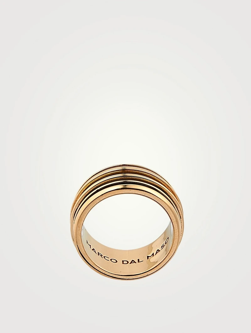 Acies Double Polished 18K Gold Plated Ring