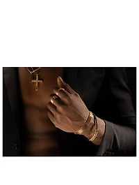 Acies Double Polished 18K Gold Plated Ring