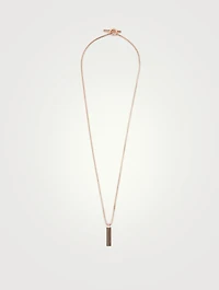 Acies Single 18K Rose Gold Matte Plated Necklace
