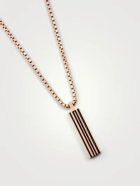 Acies Single 18K Rose Gold Matte Plated Necklace