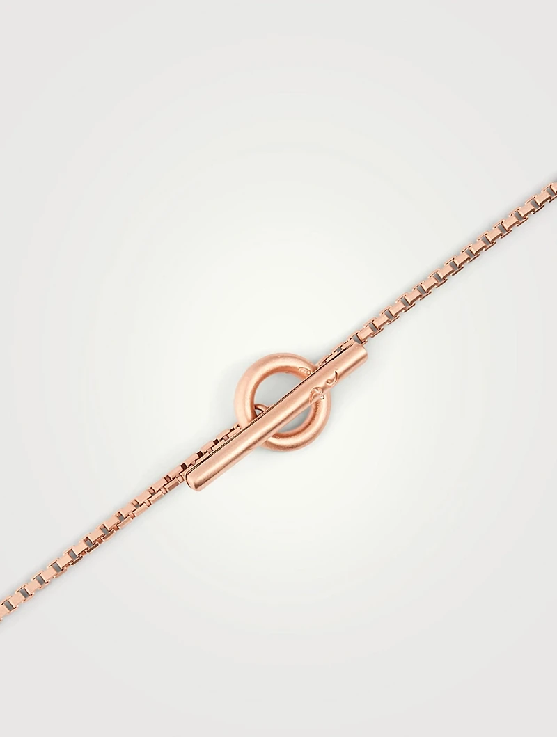 Acies Single 18K Rose Gold Matte Plated Necklace