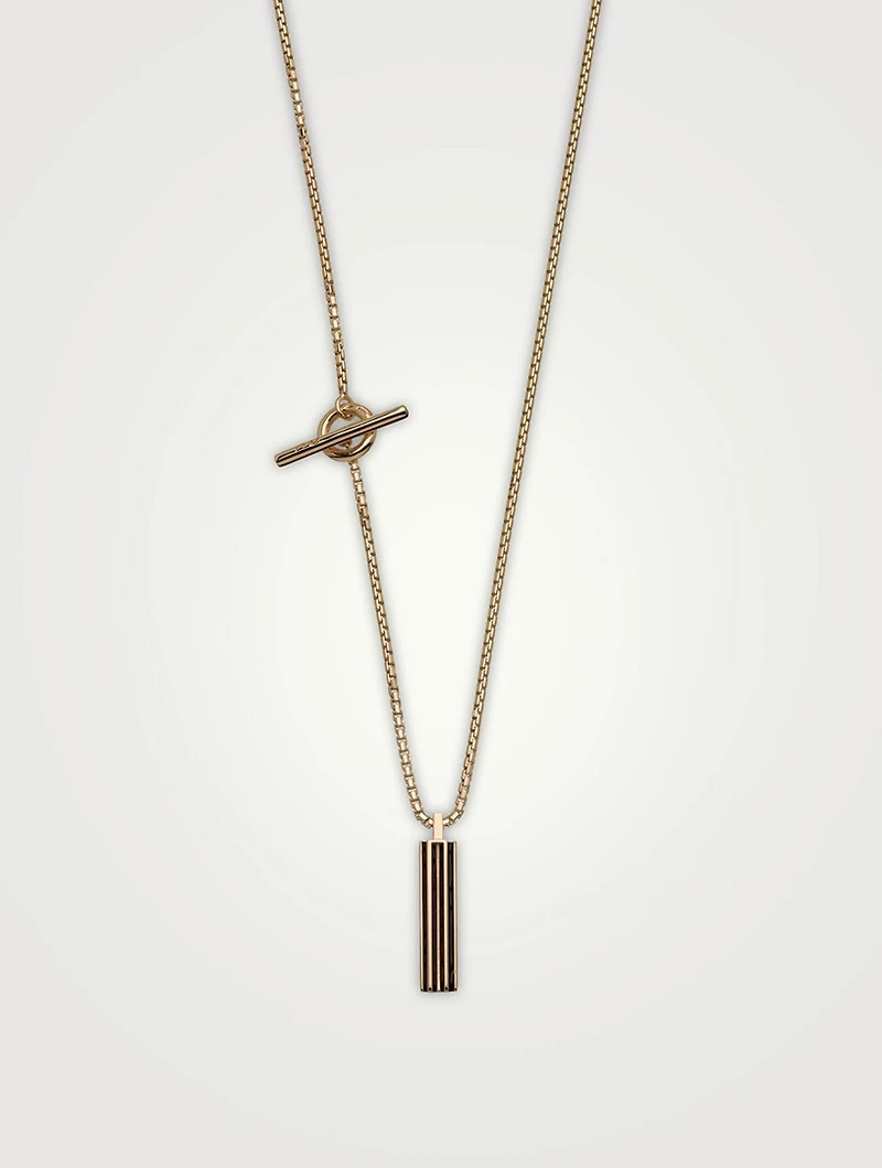 Acies 18K Goldplated Polished Pendant Necklace