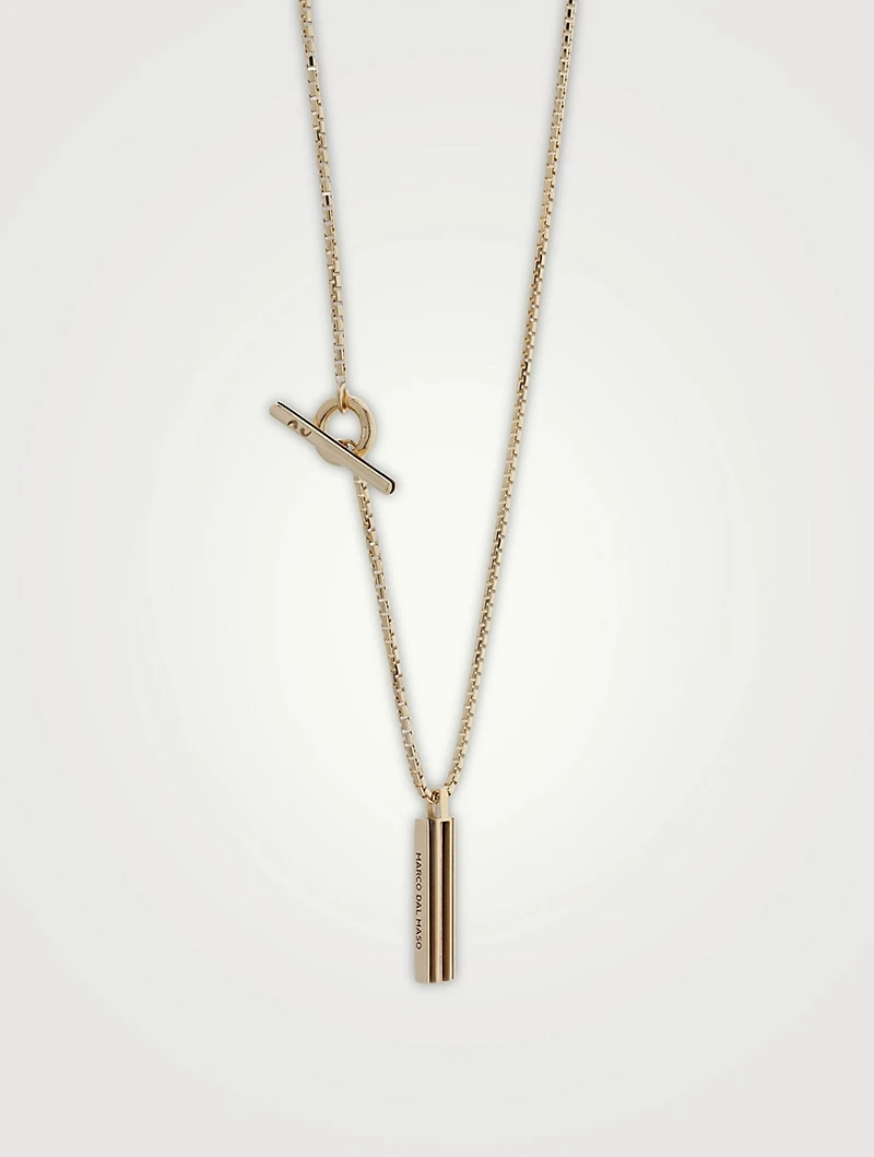 Acies 18K Goldplated Polished Pendant Necklace