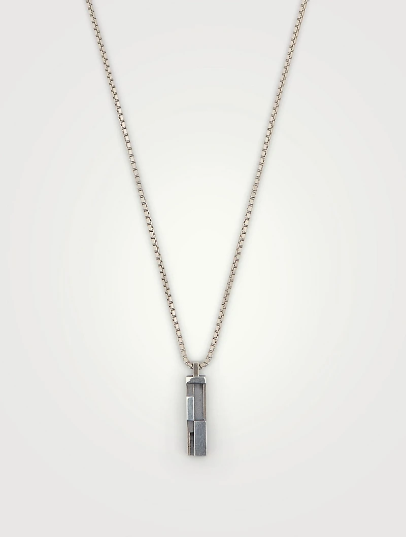De Stijl Silver Pendant Necklace