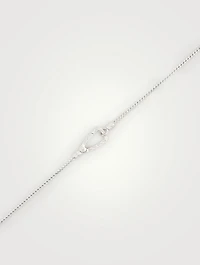 The Cross Black And White Silver Wide Pendant Necklace