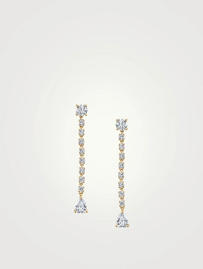 Short 18K Gold Rope Earrings With Diamonds