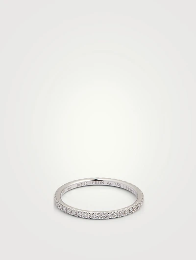 Epure White Gold Wedding Band With Diamonds
