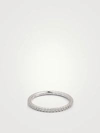 Epure White Gold Wedding Band With Diamonds