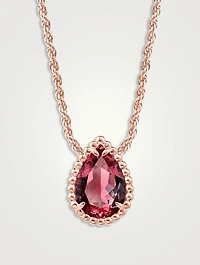 Serpent Bohème Rose Gold Pendant Necklace With Rhodolite Garnet