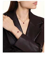 Serpent Bohème Rose Gold Pendant Necklace With Rhodolite Garnet