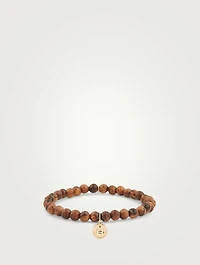 Beaded Bracelet With 14K Gold Diamond Buddha Charm