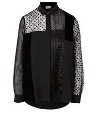 Velvet Patchwork Tunic Blouse