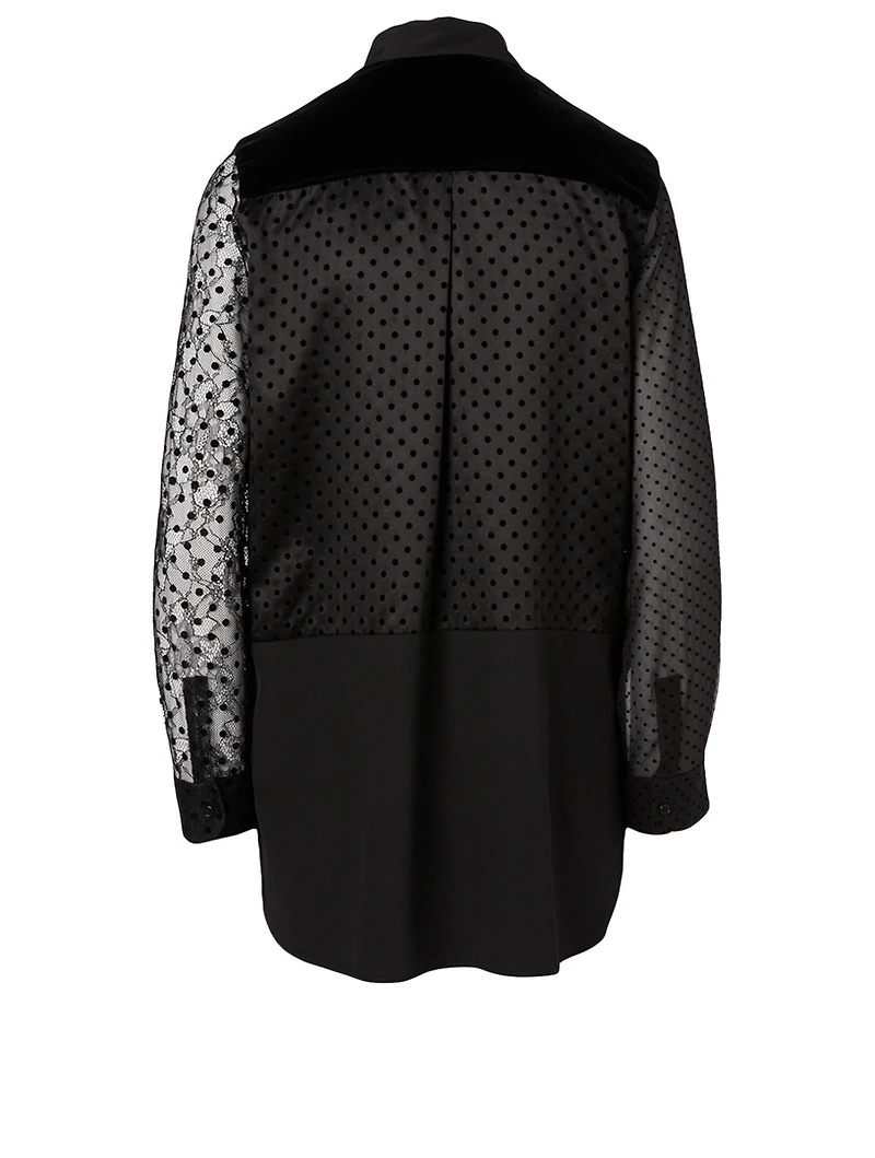 Velvet Patchwork Tunic Blouse