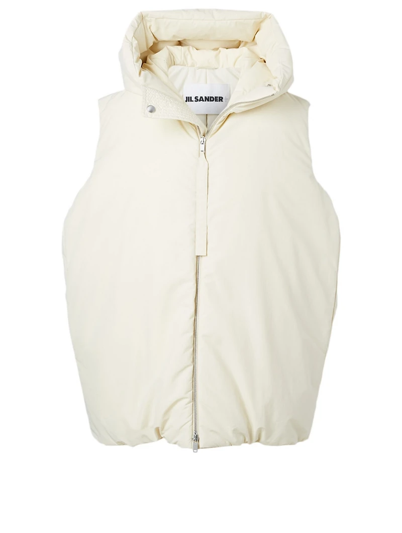Down Vest With Hood